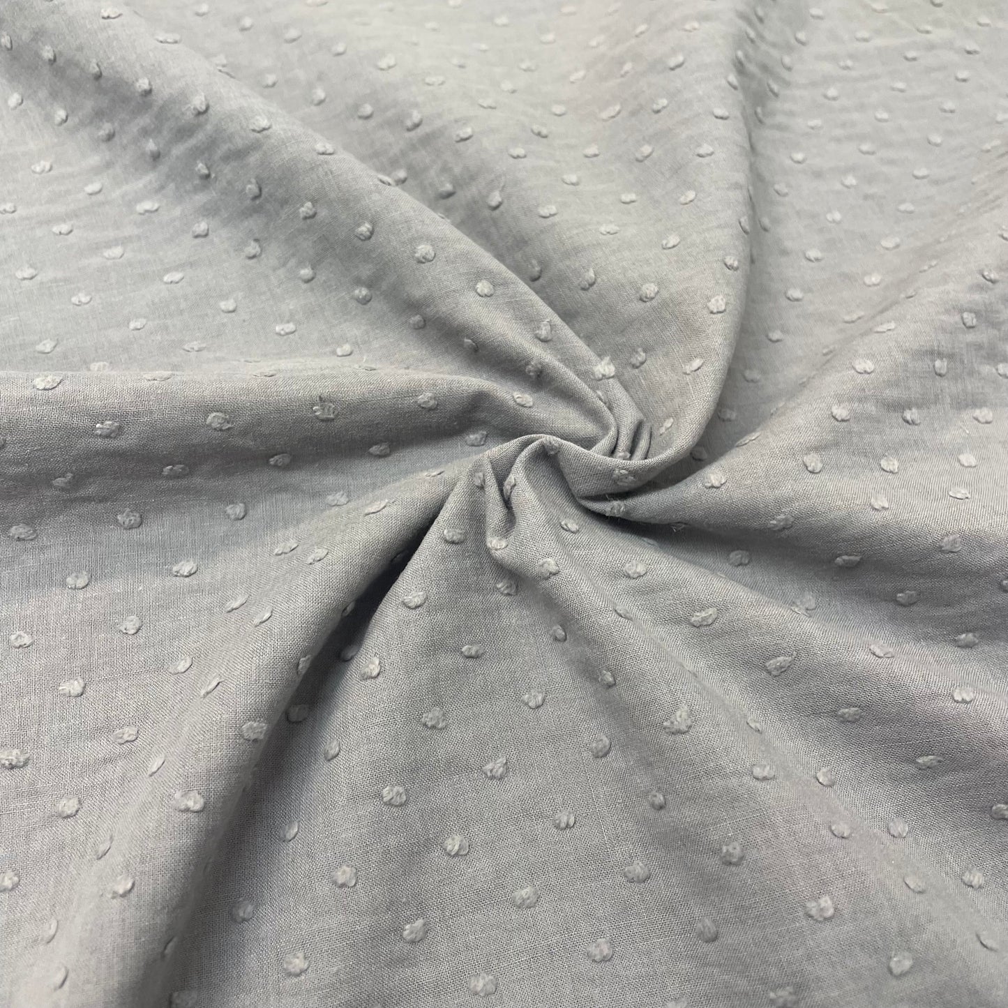 Grey Dobby Lawn Deadstock Fabric