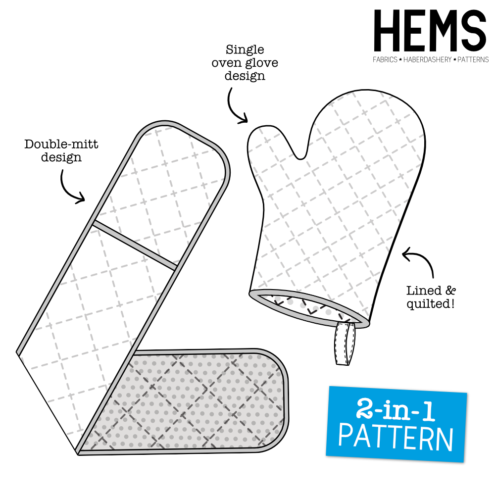2-in-1 Oven Mitt Sewing Pattern