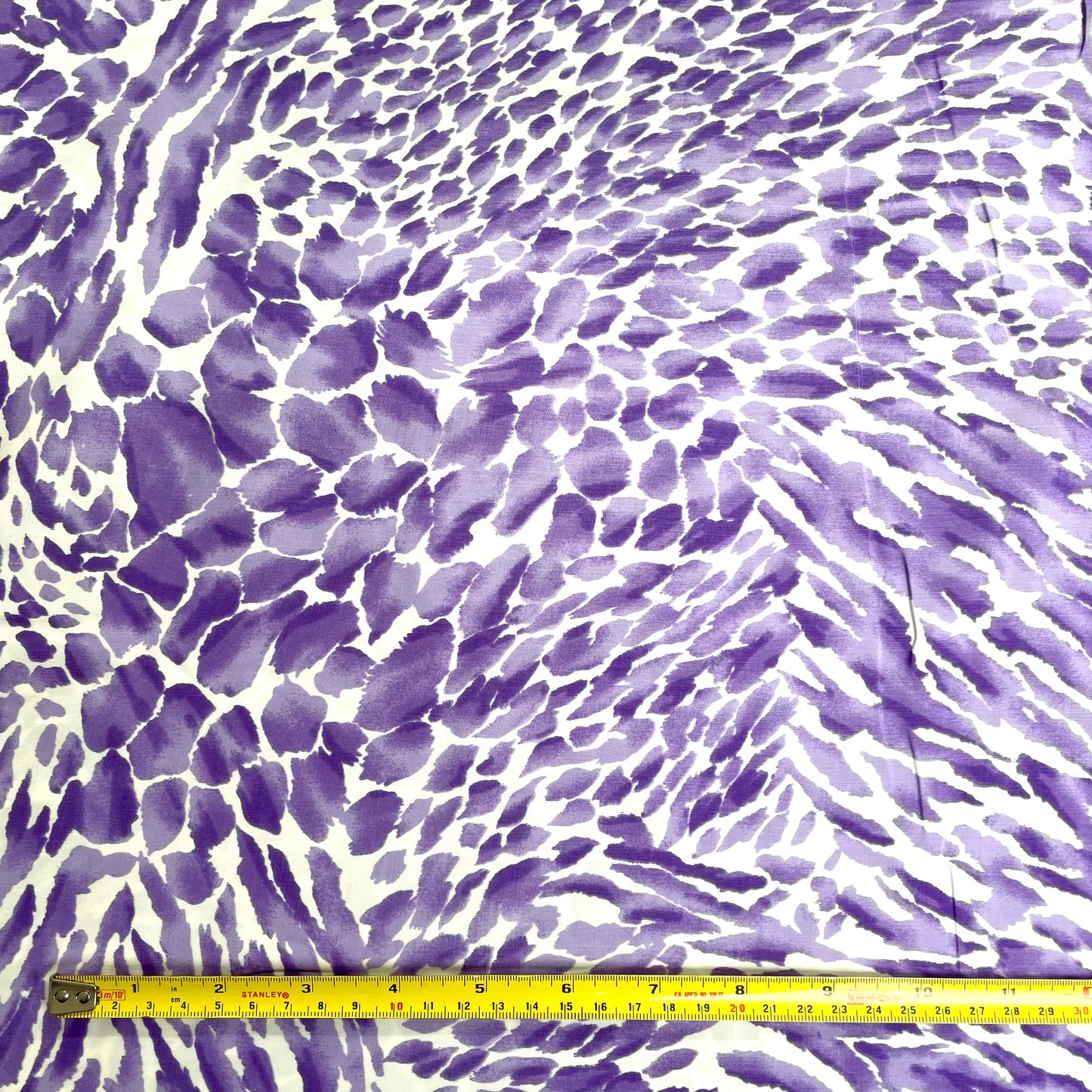 Purple & Lilac Animal Print Polycotton Deadstock Fabric