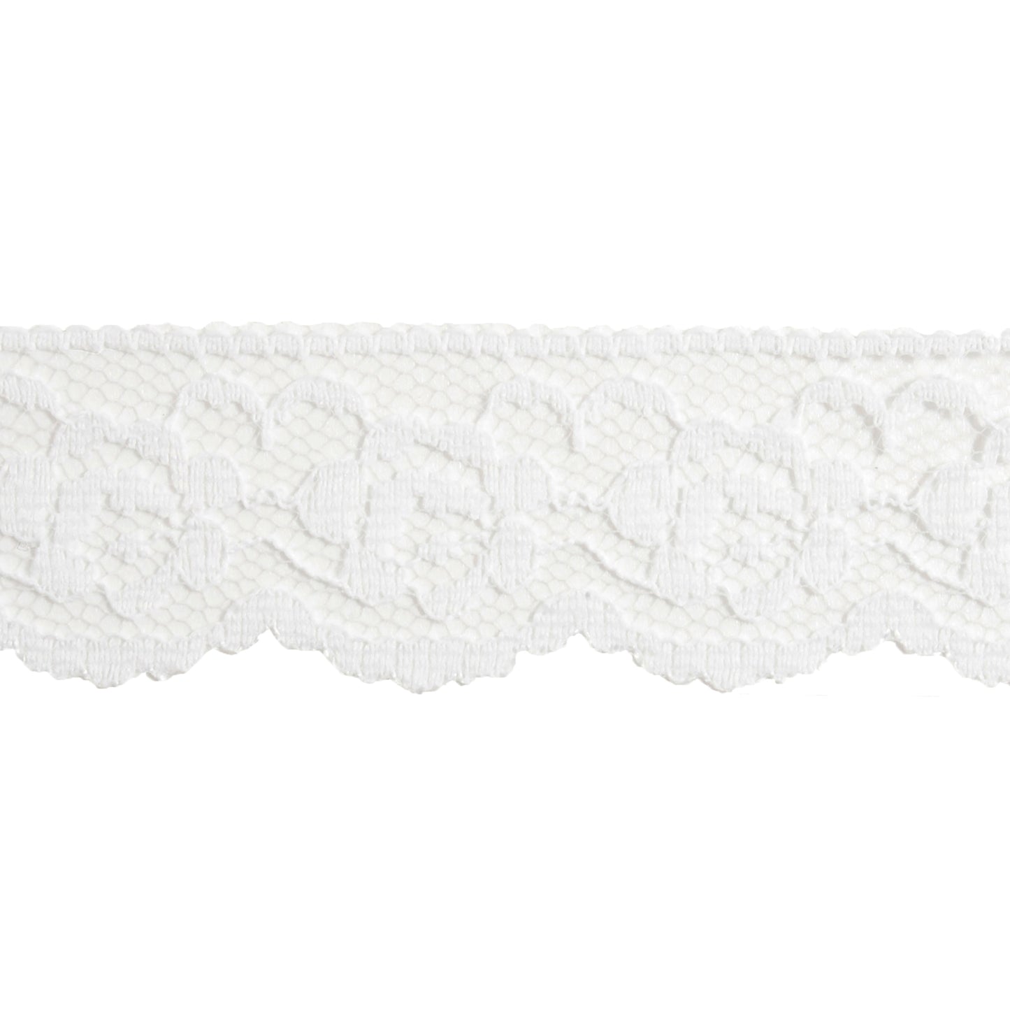 Trim: Lace: Nylon: 35mm: White