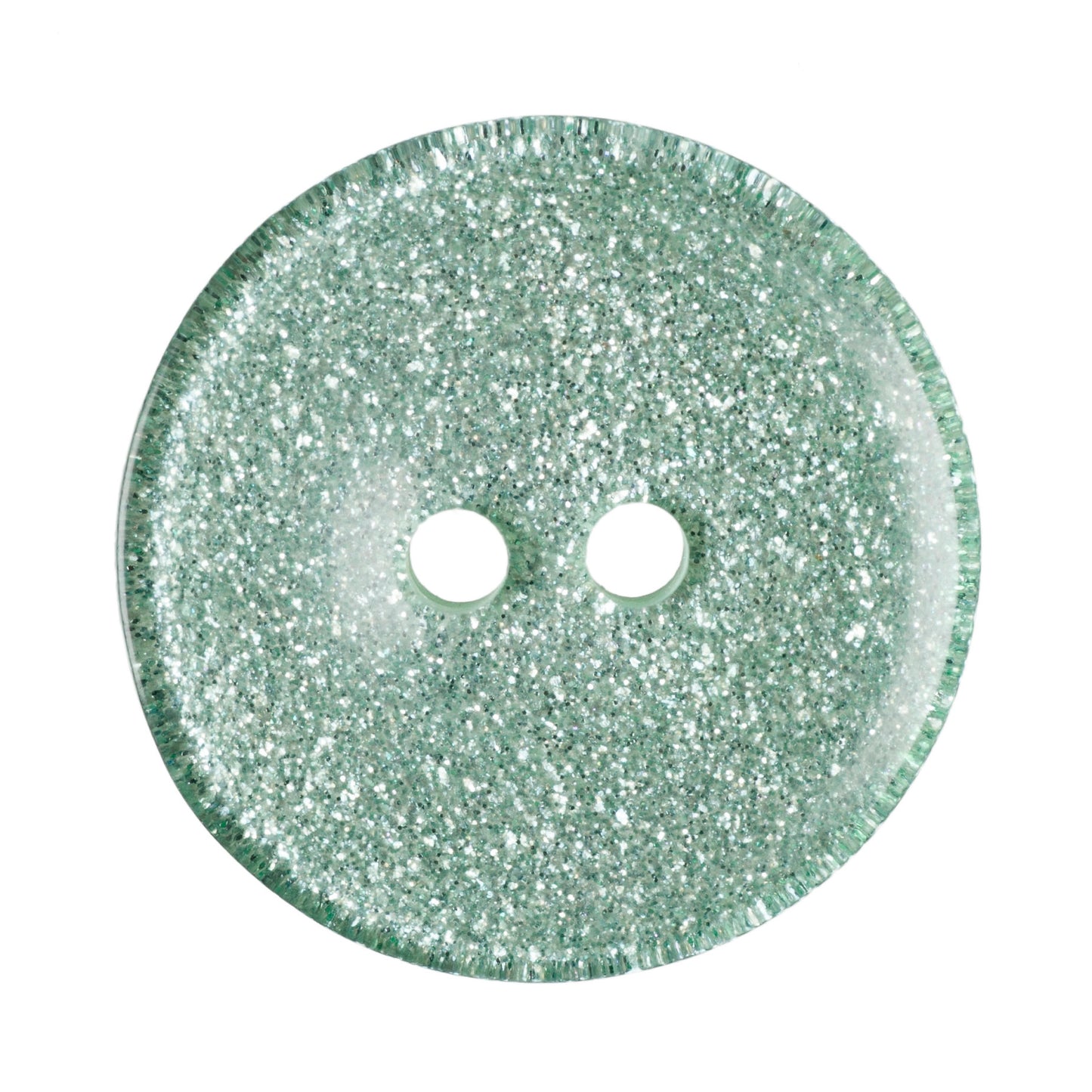 Buttons: Glitter: Round: 20mm: Light Green
