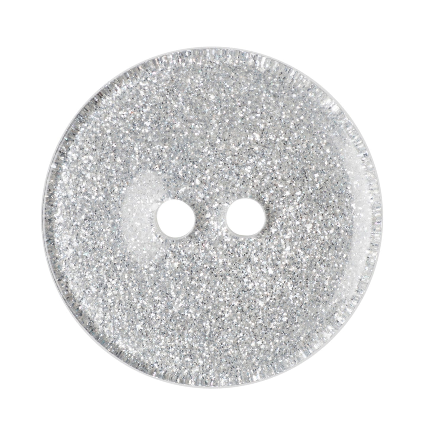 Buttons: Glitter: Round: 20mm: Silver