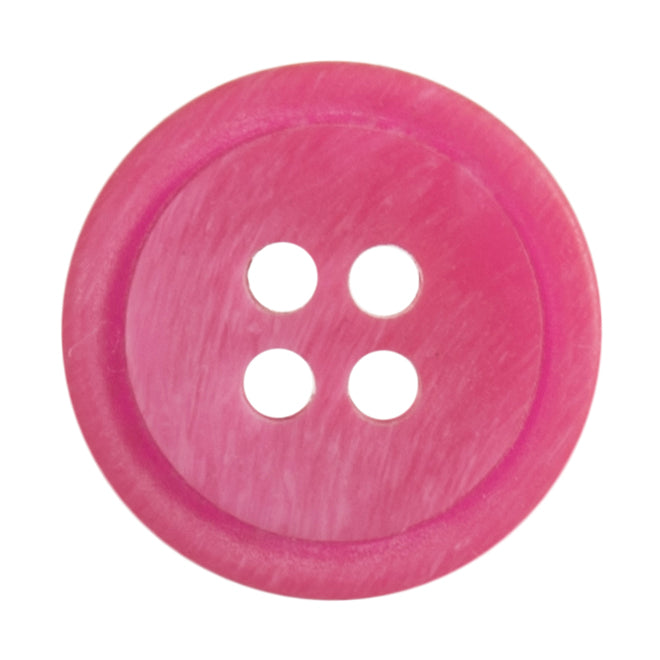 Buttons: Rimmed: Ombre: 4 Hole: 15mm: Fucshia