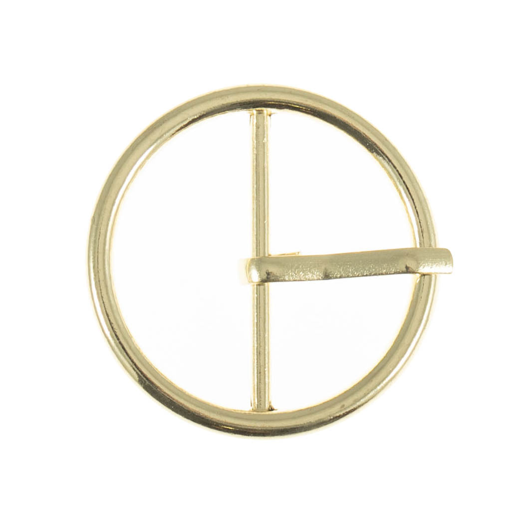 Buckle: Round: 25mm: Gold