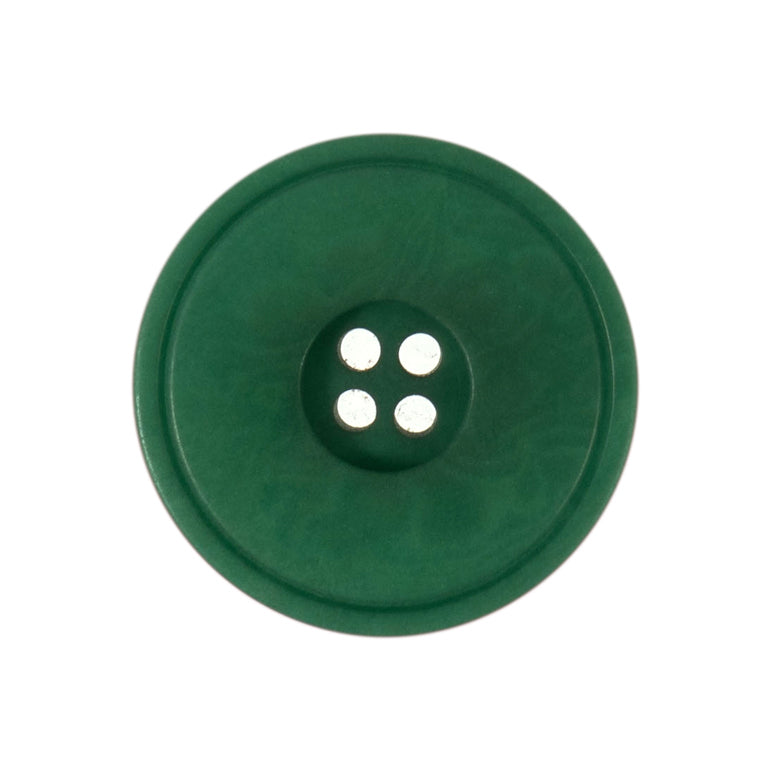 Button: Eco-Conscious: Corozo: 4 Hole: Rimmed: 20mm: Medium Green