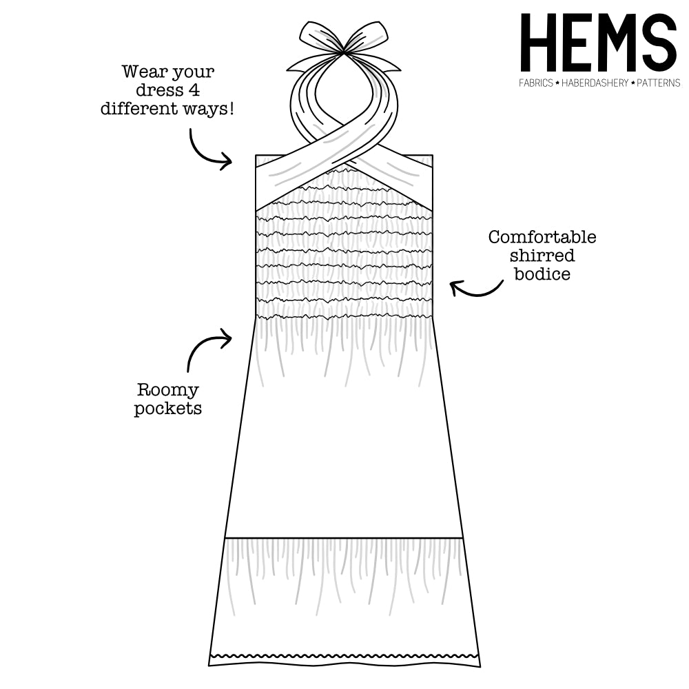 Multi-Tie Dress Sewing Pattern