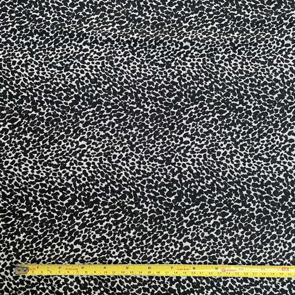 Black & White Animal Print Mesh Deadstock Fabric
