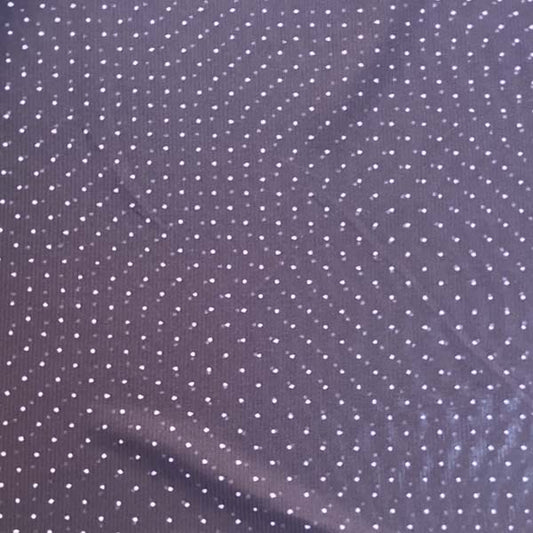 Pink Polka Dot Brown Stretch Mesh Deadstock Fabric