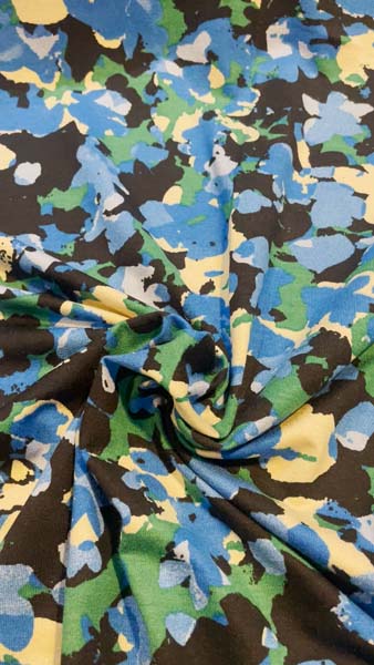 Abstract Camouflage Jersey Deadstock Fabric