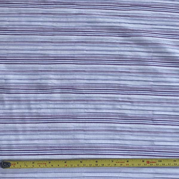 Lilac & Purple Textured Stripe Shirting Deadstock Fabric