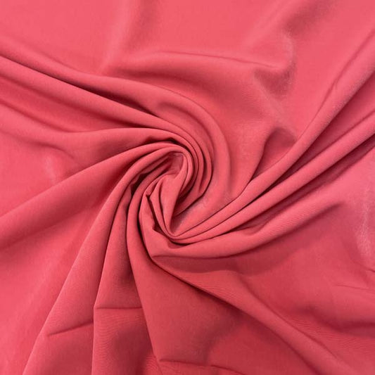 Coral Pink Peachskin Microfibre Deadstock Fabric