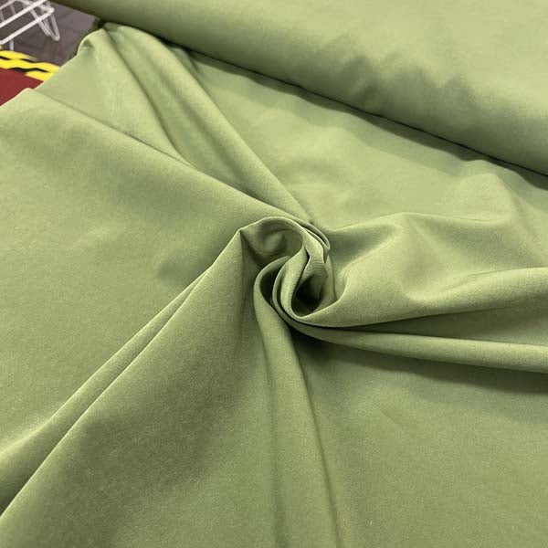 Olive Green Peachskin Microfibre Deadstock Fabric