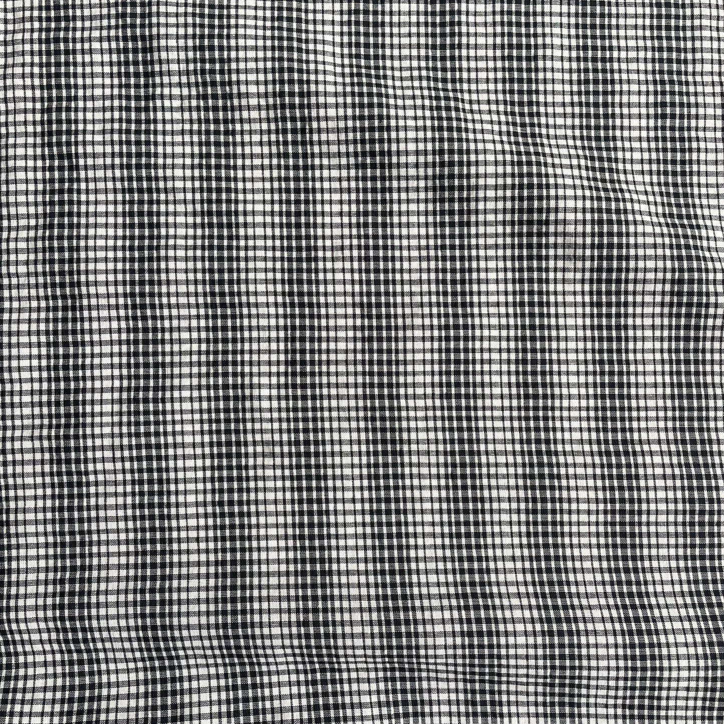Micro Black Check Lightweight Polycotton Deadstock Fabric