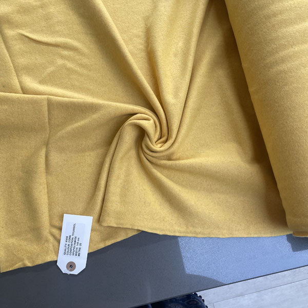 Bright Yellow Wool & Polyamide Deadstock Fabric