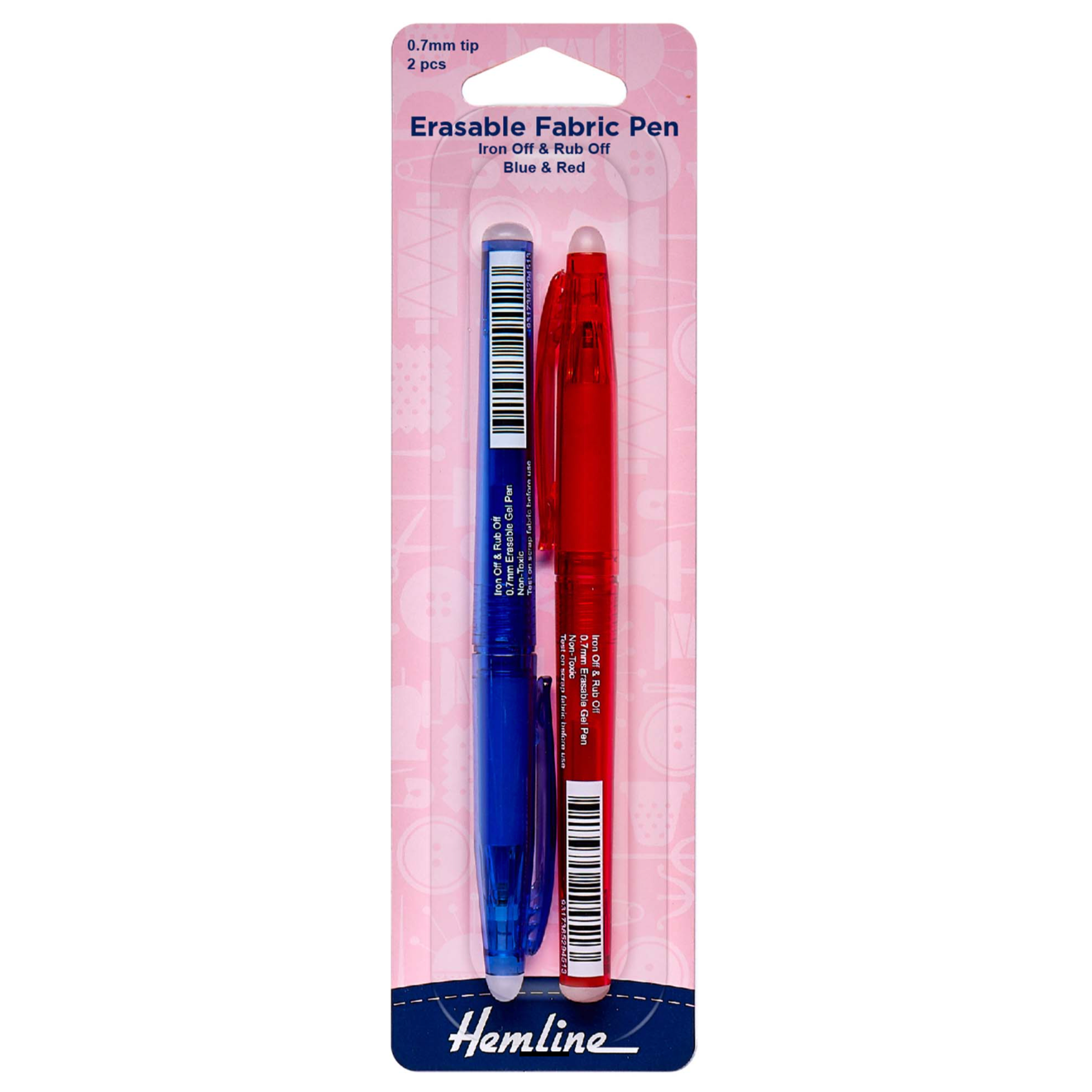 Pen: Fabric: Erasable