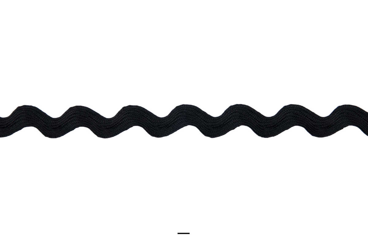 Trim: Ric Rac: Polyester: 14mm: Black