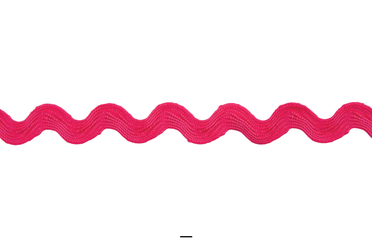 Trim: Ric Rac: Polyester: 14mm: Cerise