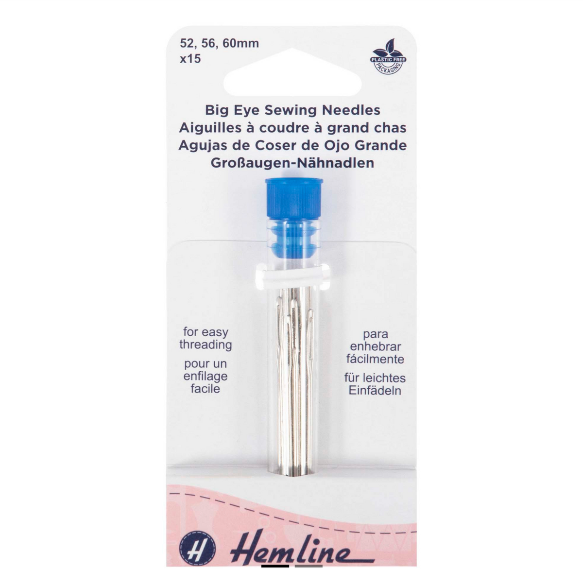 Hand Sewing Needles: Big Eye: 3 Sizes: 15 Pieces