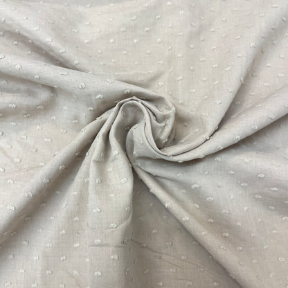 Cappuccino Cream Dobby Lawn Deadstock Fabric