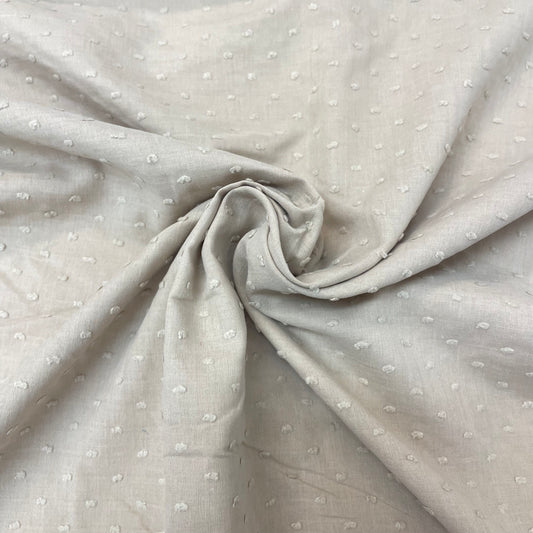 Cappuccino Cream Dobby Lawn Deadstock Fabric
