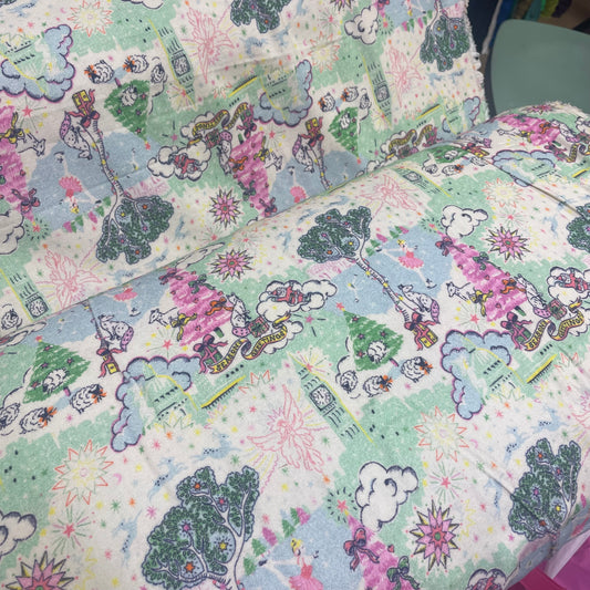 Deadstock Cath Kidston Christmas Sky Print 100% Cotton Brushed Fabric - Colourway 2