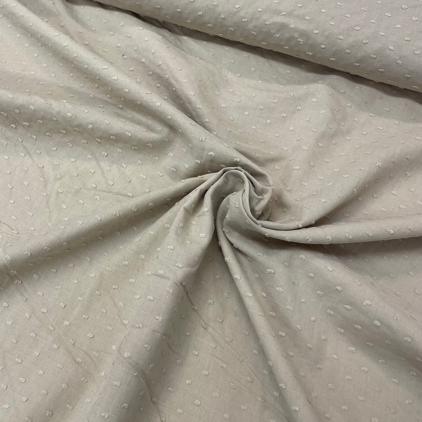 Cappuccino Cream Dobby Lawn Deadstock Fabric