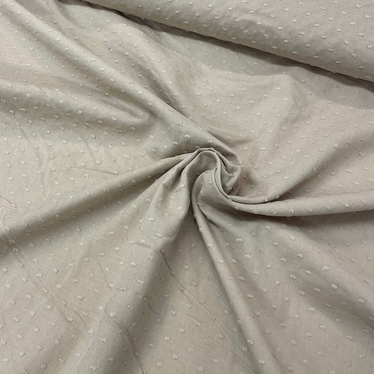 Cappuccino Cream Dobby Lawn Deadstock Fabric