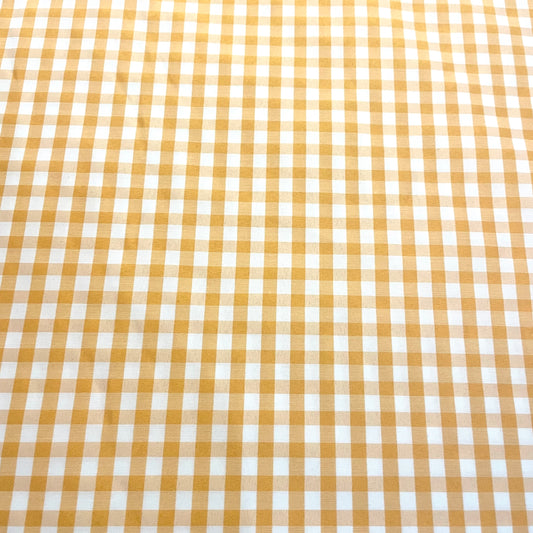 Apricot Orange Gingham Deadstock Fabric