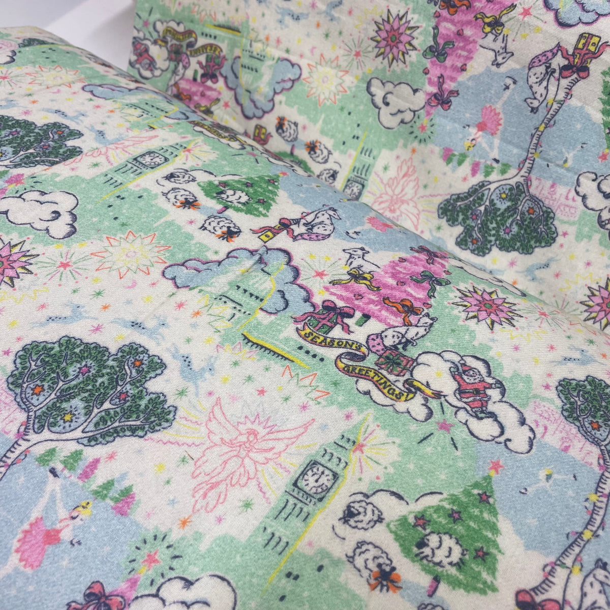 Deadstock Cath Kidston Christmas Sky Print 100% Cotton Brushed Fabric - Colourway 2