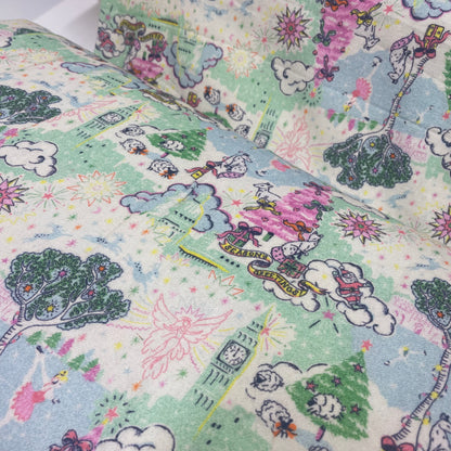 Deadstock Cath Kidston Christmas Sky Print 100% Cotton Brushed Fabric - Colourway 2