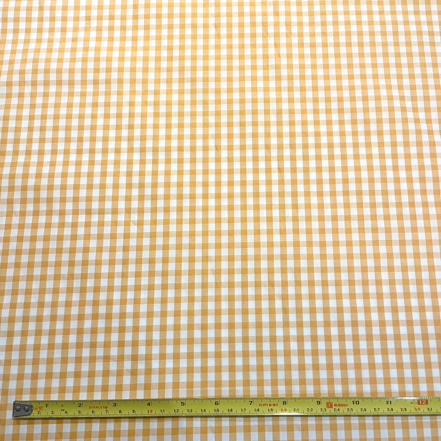 Apricot Orange Gingham Deadstock Fabric
