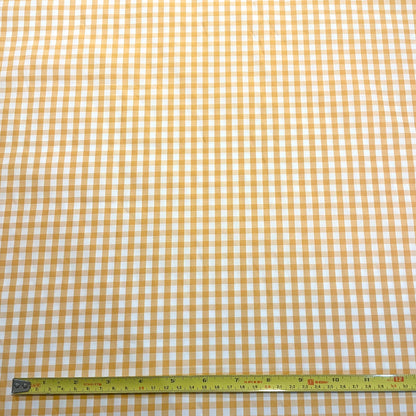 Apricot Orange Gingham Deadstock Fabric
