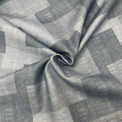 Patchwork Denim Print 100% Cotton Deadstock Fabric
