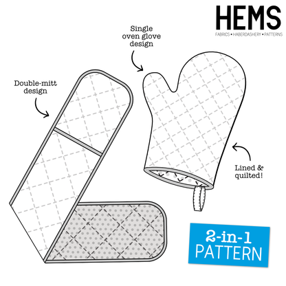 2-in-1 Oven Mitt Sewing Pattern