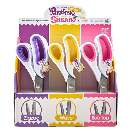 Pinking Shears: Soft Grip: 9in