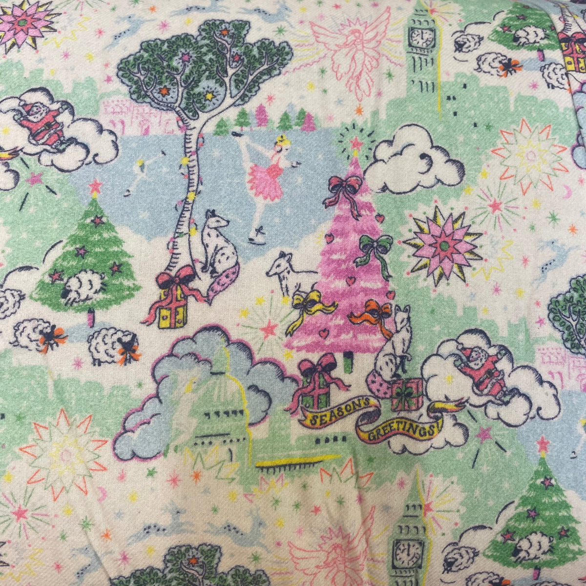 Deadstock Cath Kidston Christmas Sky Print 100% Cotton Brushed Fabric - Colourway 2