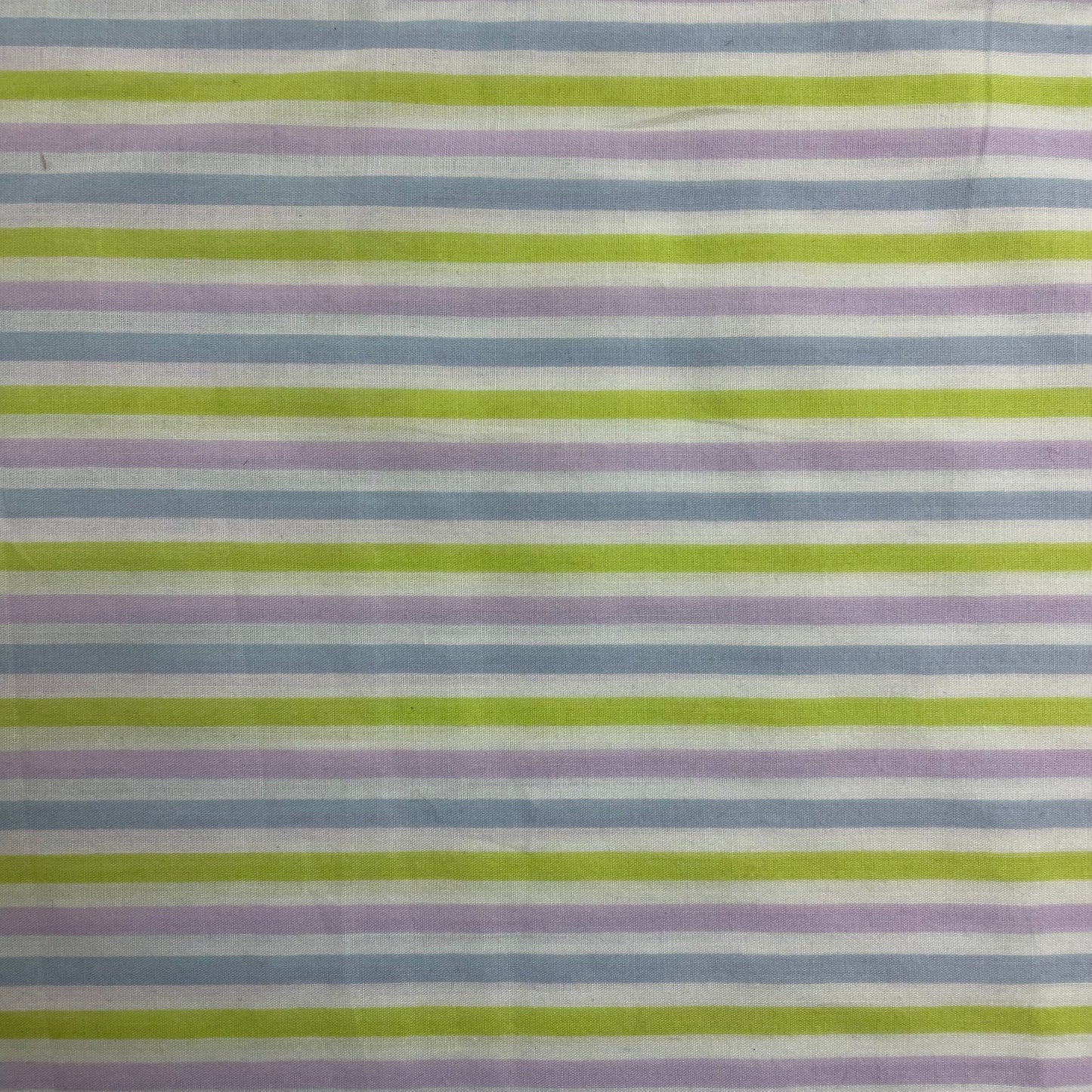Multicolour Brushed Cotton Stripe Deadstock Fabric