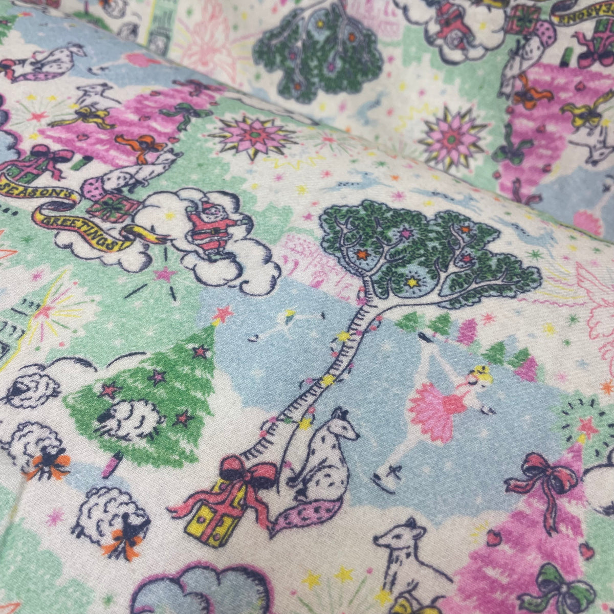 Deadstock Cath Kidston Christmas Sky Print 100% Cotton Brushed Fabric - Colourway 2