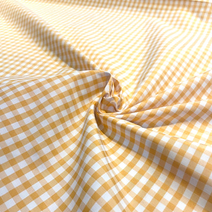 Apricot Orange Gingham Deadstock Fabric