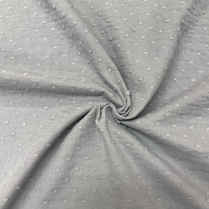 Grey Dobby Lawn Deadstock Fabric