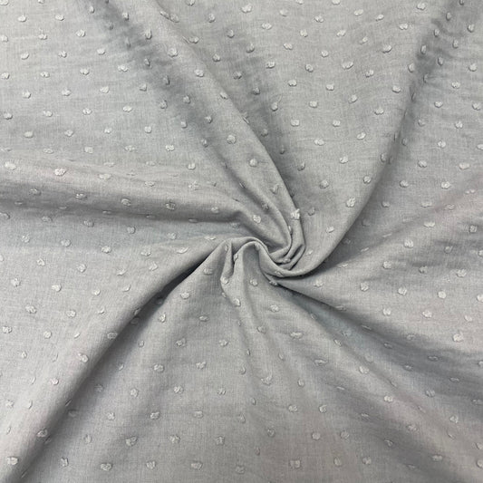 Grey Dobby Lawn Deadstock Fabric
