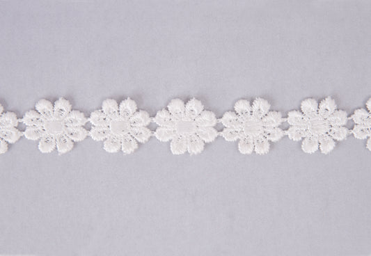 Trim: Lace: Guipure: Daisy: 25mm: Ivory