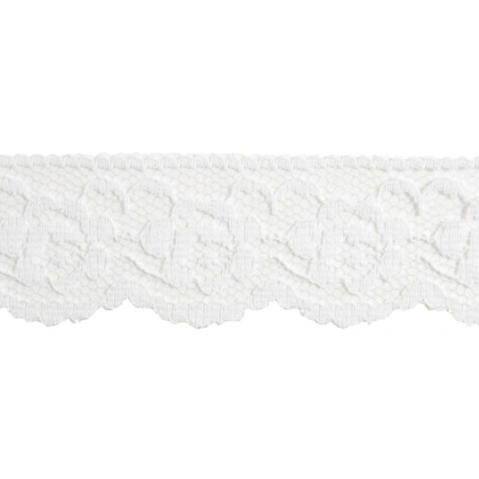 Trim: Lace: Nylon: 35mm: White