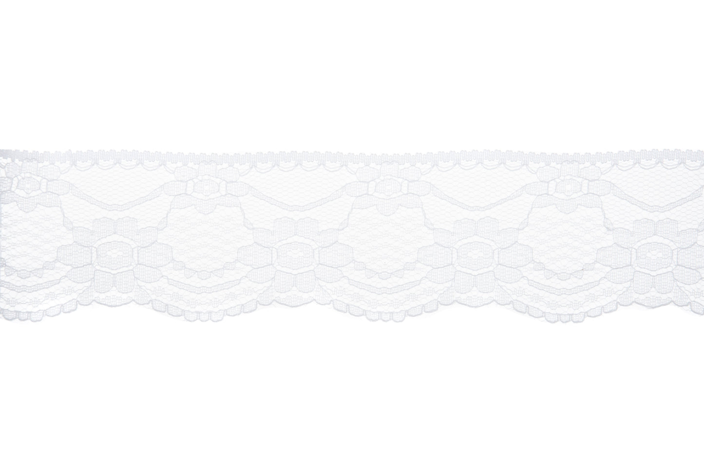 Trim: Lace: Nylon: 50mm: White