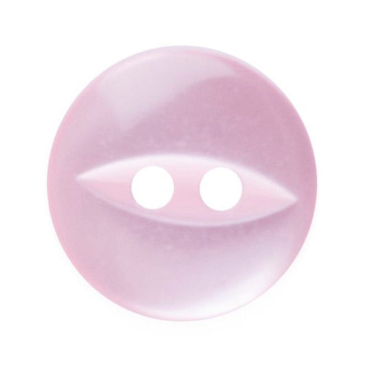 Buttons: Fish Eye: Polyester: 14mm: Pink