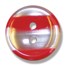 Buttons: Stripe: Polyester: 18mm: Red