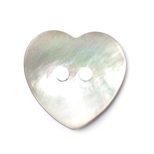 Buttons: Agoya Shell: Dyed Heart: 11mm: Natural