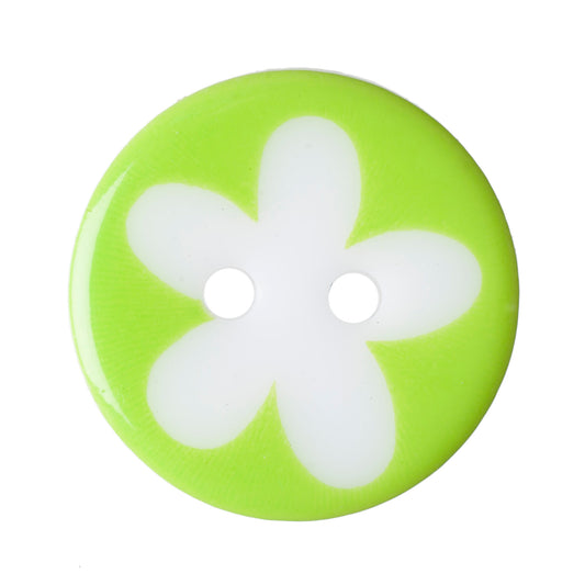 Buttons: Flower: 17mm: Light Green