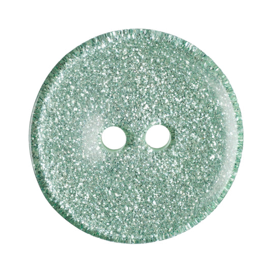 Buttons: Glitter: Round: 20mm: Light Green