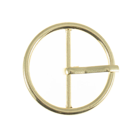 Buckle: Round: 25mm: Gold